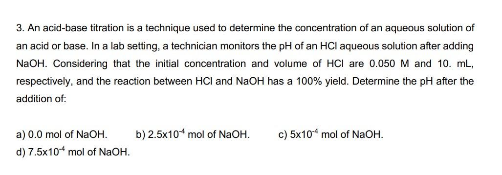 Please type work, I will up vote, thank you. 3. An acid-base