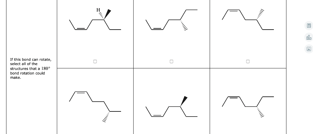 Can the highlighted labeled bond rotate 180 without breaking any bonds in