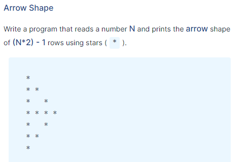  Arrow Shape Write a program that reads a number N and