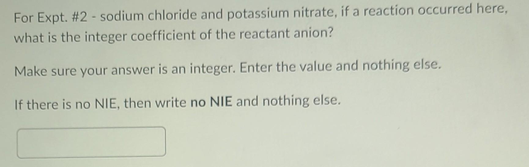 nitrate and sodium carbonate, if a reaction occurred here, what is the