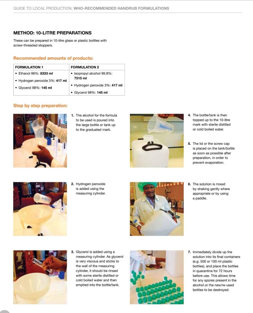 read the materials required for reagents for Formulation 1 and Formulation 2.