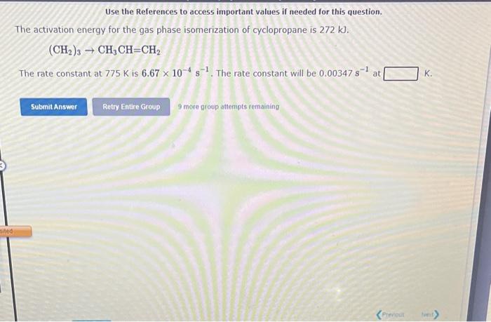 solve and show work Use the References to access important values if