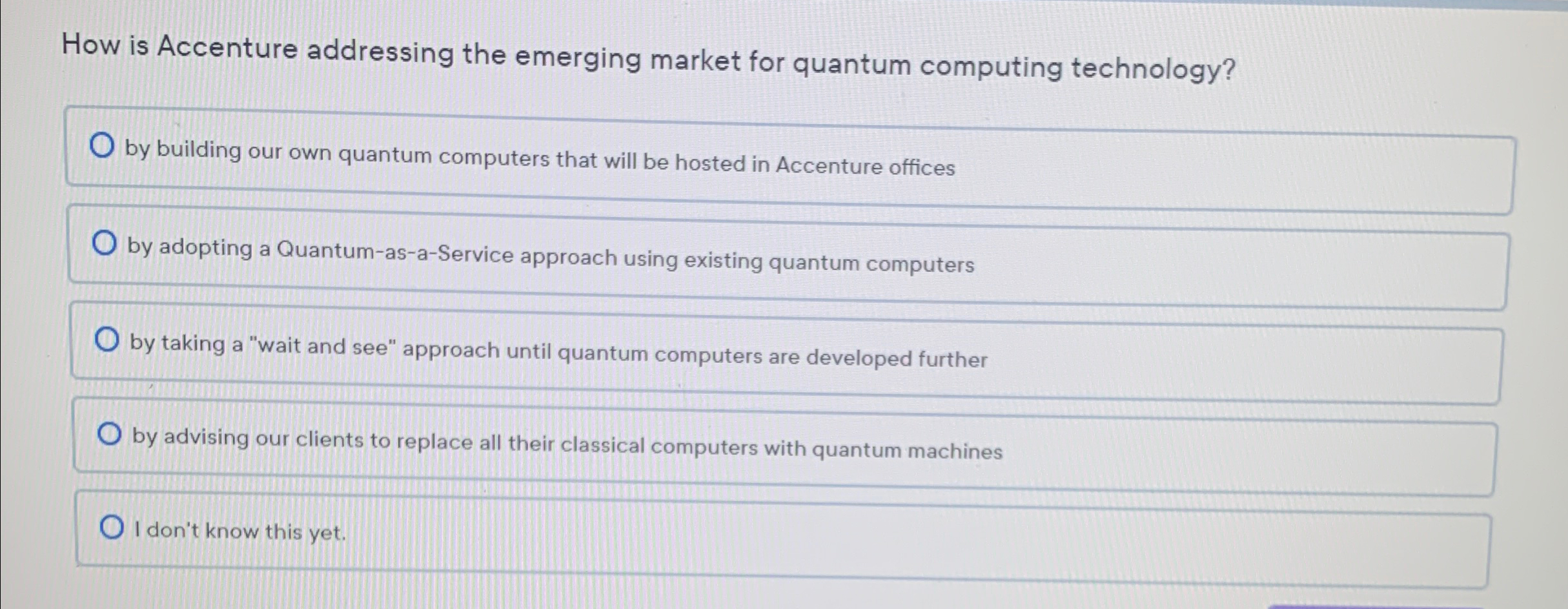  How is Accenture addressing the emerging market for quantum computing technology?