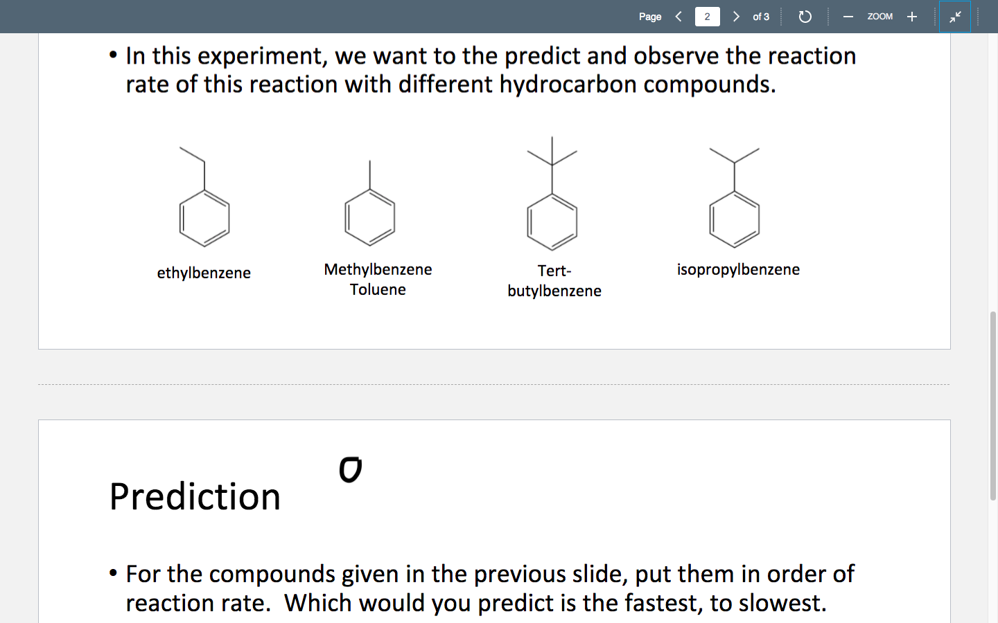 please help orgo 1/2 friends! question asks to put compounds in order.