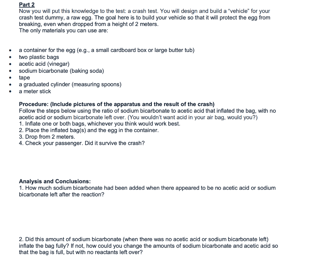  Part 2 Now you will put this knowledge to the test: