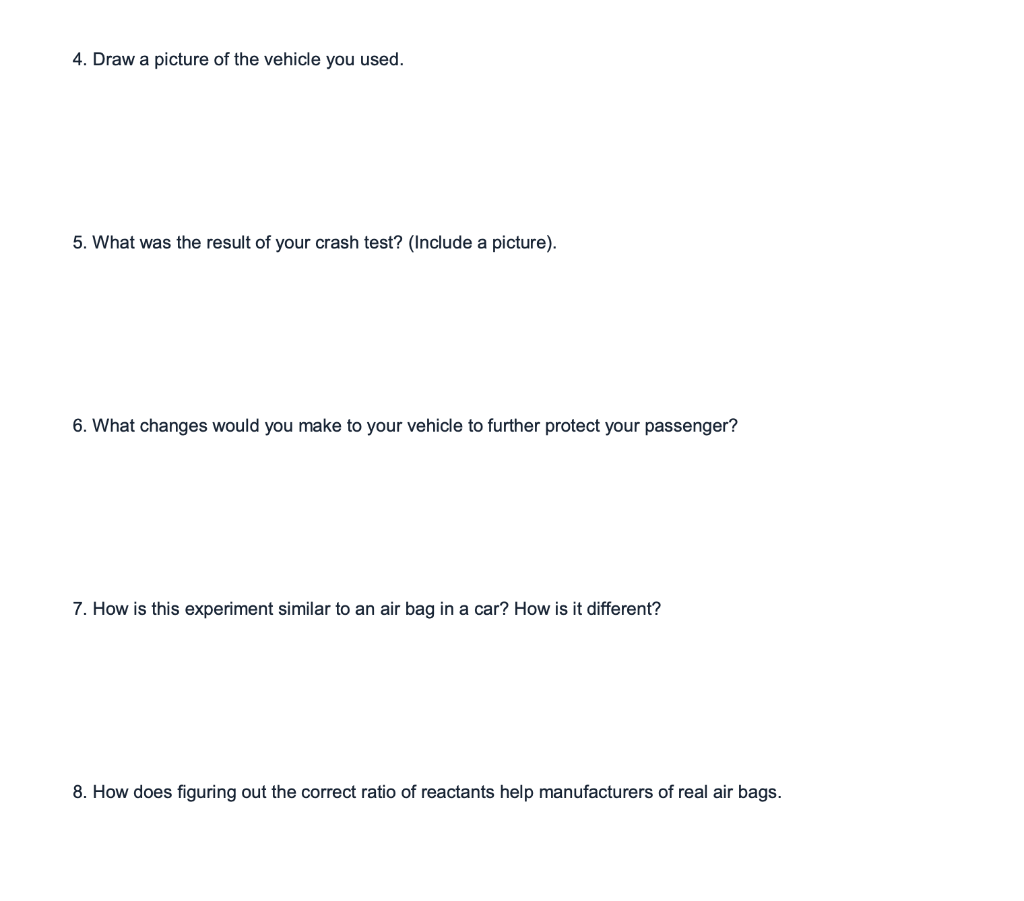 crash test dummy, a raw egg. The goal here is to build