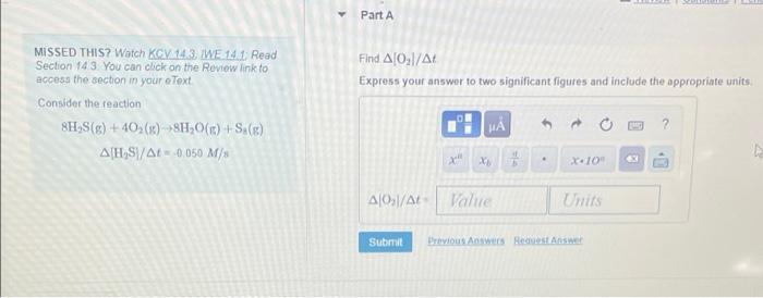  Part A Find :/. Express your answer to two significant figures