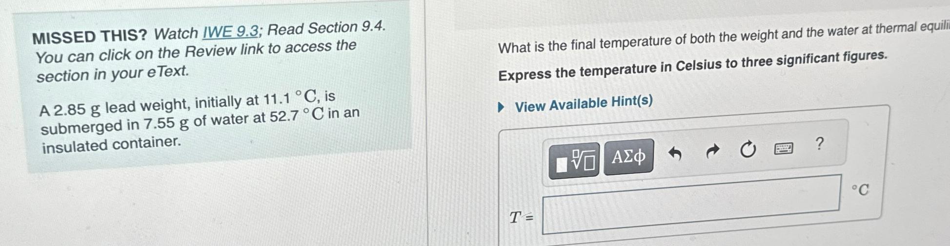  MISSED THIS? Watch IWE 9.3; Read Section 9.4. You can click