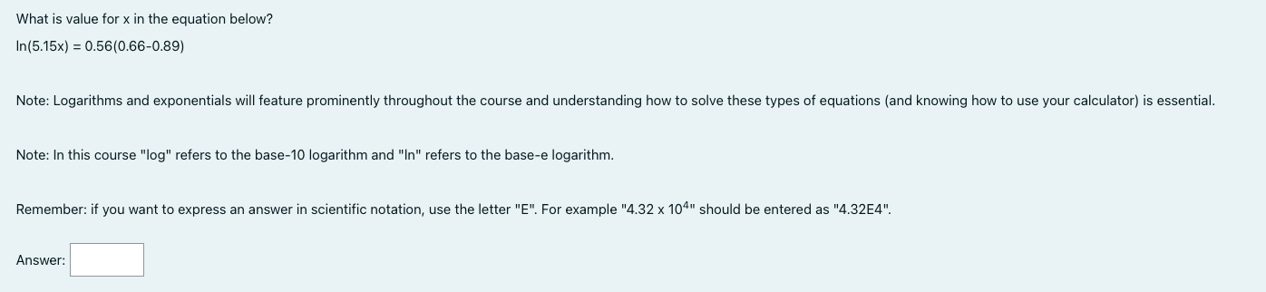 Please answer asap! What is value for x in the equation below?