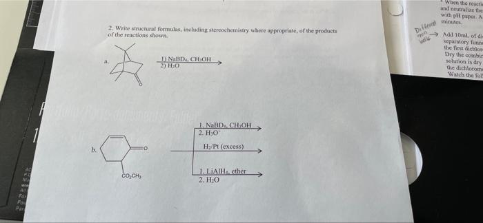  When the reactie and neutralize the with pil pupet. 2. Write