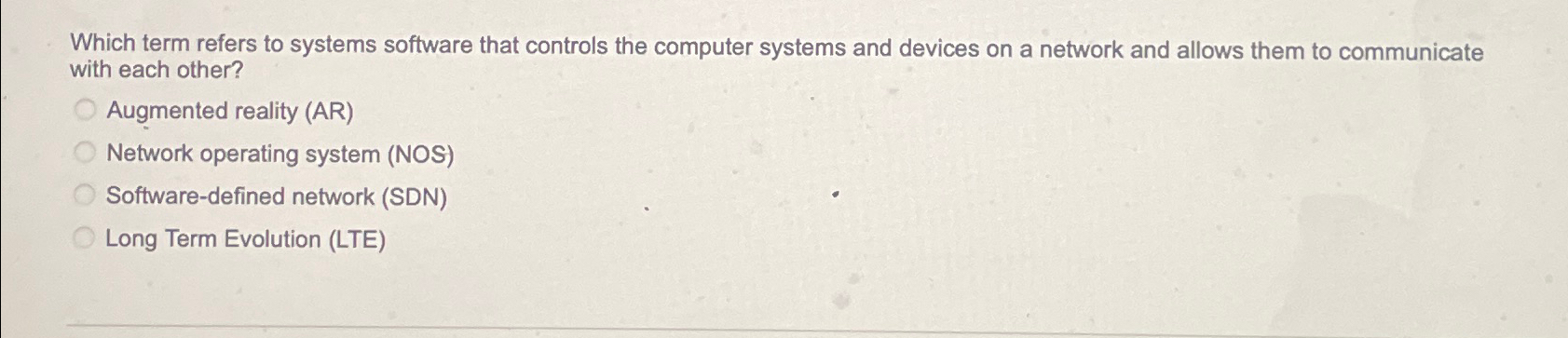  Which term refers to systems software that controls the computer systems