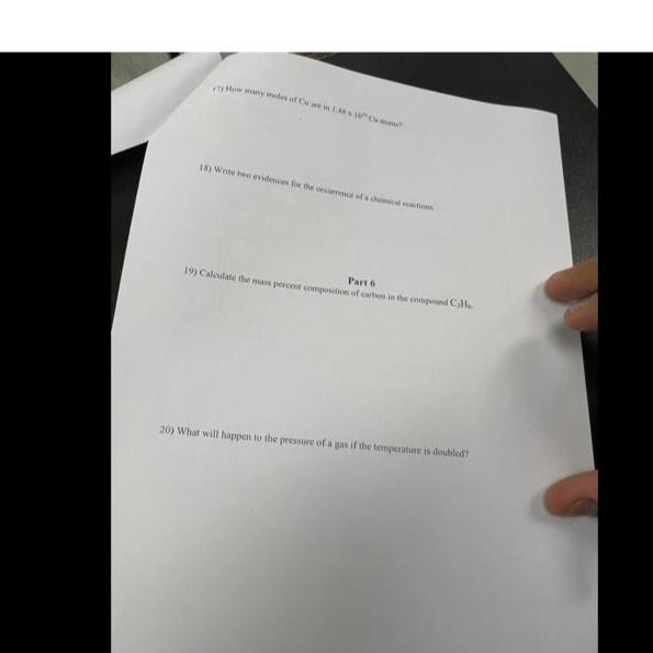  Please answer all parts 