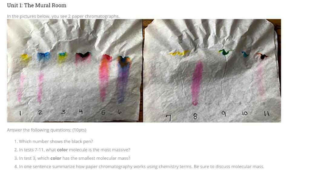 Please answer these questions. Unit 1: The Mural Room In the pictures