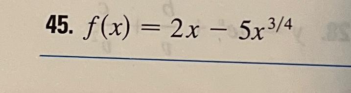  f(x)=2x-5x34 