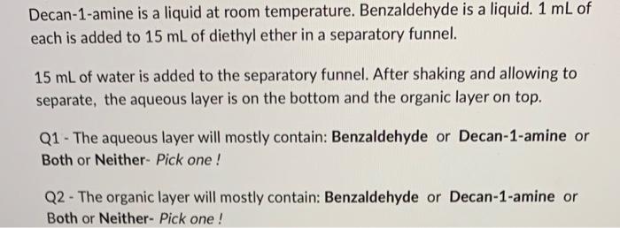 15mL of water is added to the separatory funnel. After shaking and