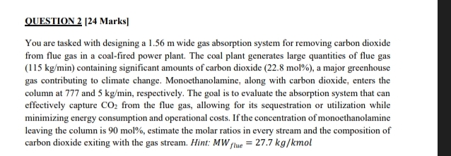 OUESTION 2[24 Marks] You are tasked with designing a 1.56m wide