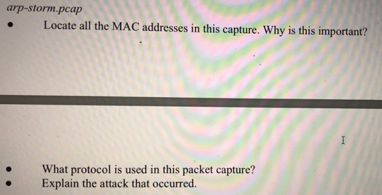 virtual machine that has the program Wireshark installed at Security Onion.The students