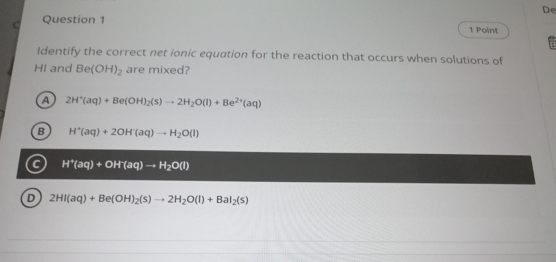  fasstt De Question 1 1 Point D Identify the correct net