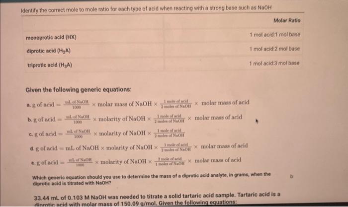  need help with last section ! Identify the correct mole to