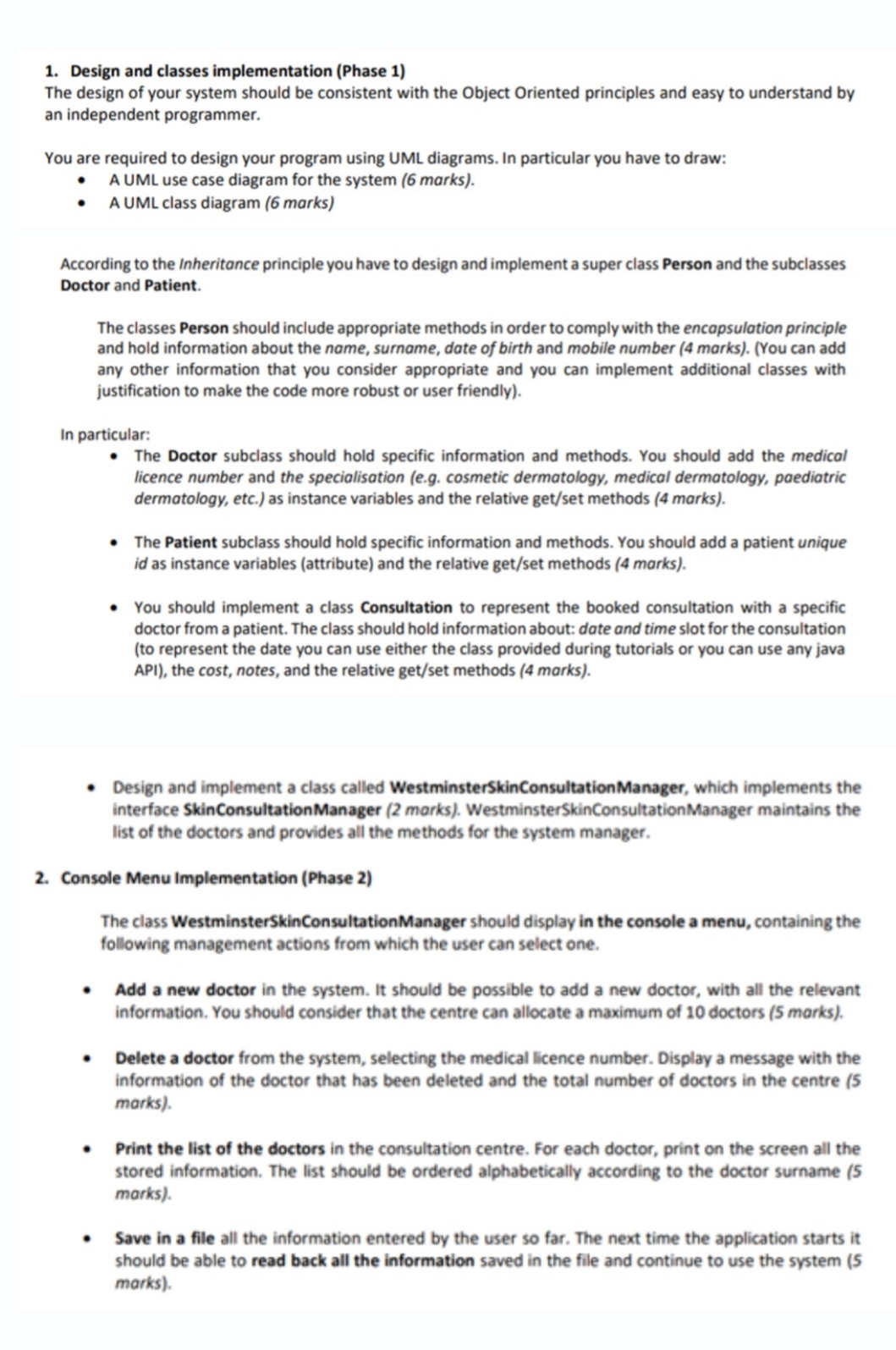 I am creating a program that implements a system to manage a