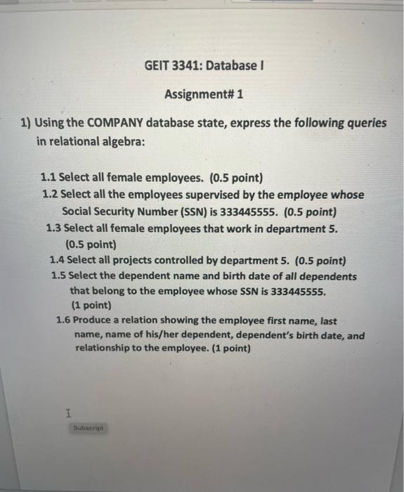R1, R2 and the final RESULT relation produced by the following relational