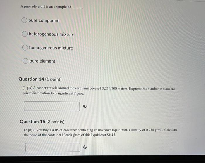 the cylinder. A/ Question 2 (1 point) Saved (I points) Read the
