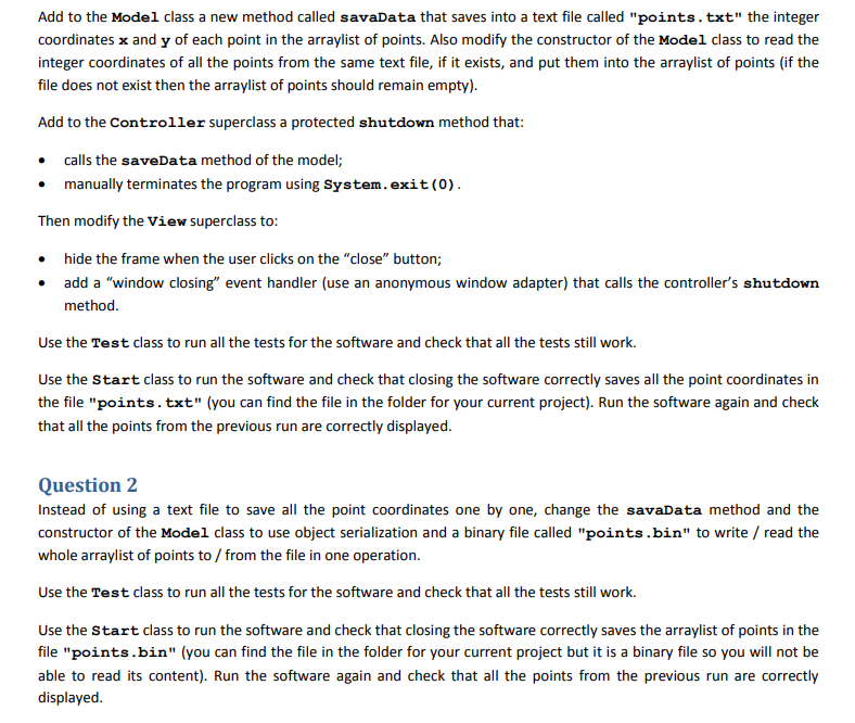 { public void update(); } import java.awt.Point; import java.io.File; import java.util.ArrayList; public