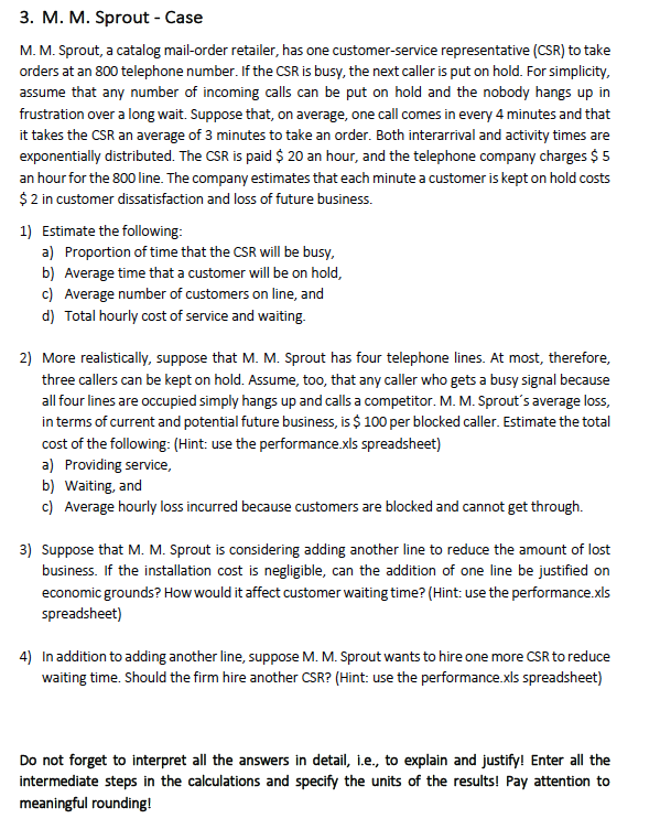  M. M. Sprout - Case M. M. Sprout, a catalog mail-order