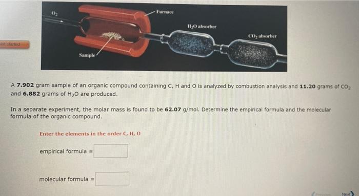  Furnace Hly absorber CO, abarber Sample A 7.902 gram sample of