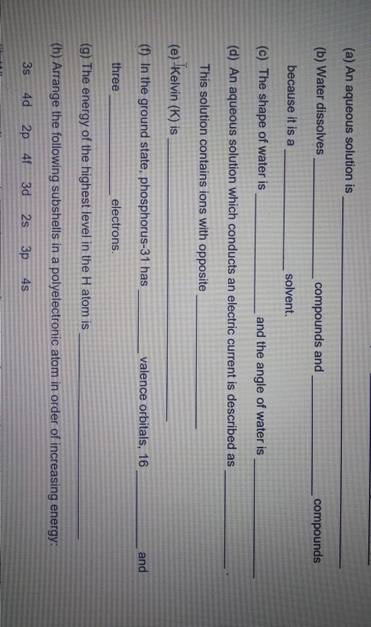  (a) An aqueous solution is (b) Water dissolves compounds and compounds