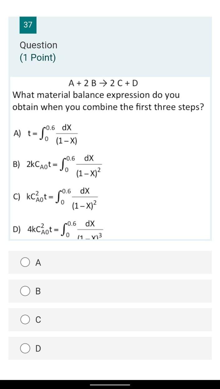 C+D What is the liquid phase concentration of B as a function