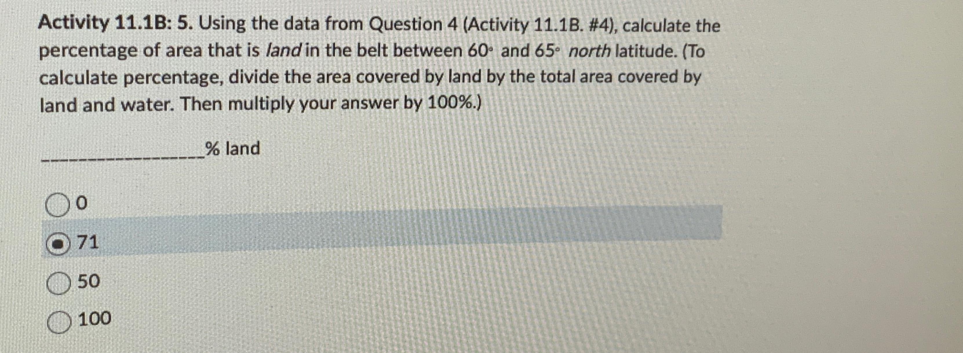  Activity 11.1B: 5. Using the data from Question 4(Activity 11.1B. #4),