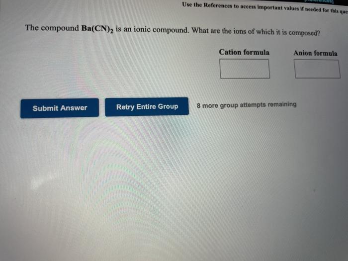 Use the References to access important values if needed for this