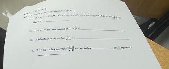  thin m= 2. The princinal frgurvent (-1)32k 3. A Maclausin series