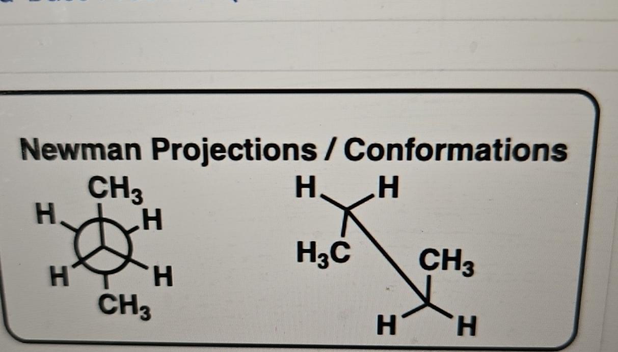  Newman Projections / Conformations 