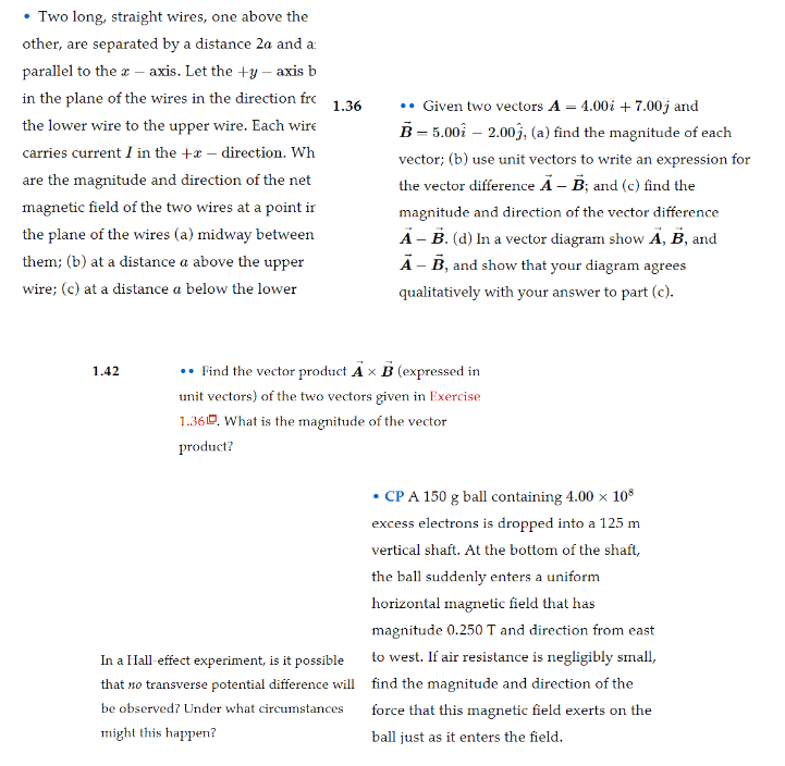 Answer all the question please. 1.36 will answer 1.42 thanks - Two