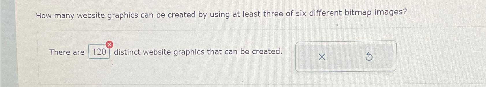  How many website graphics can be created by using at least