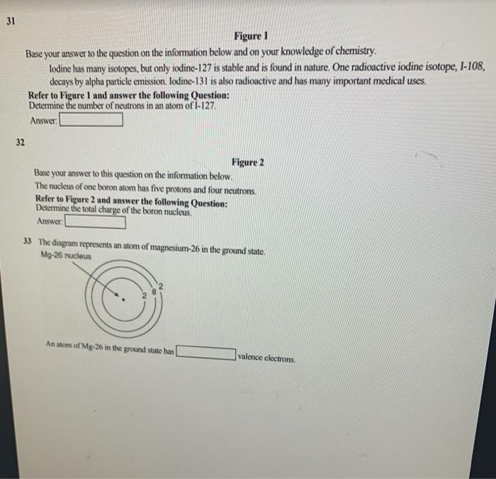  31 Figure 1 Base your answer to the question on the