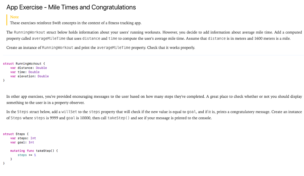 Please help me solve this in Swift programming using Xcode App Exercise