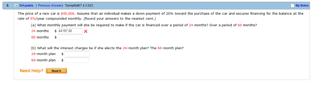 have purchased a $330,000 house. They made an initial down payment of
