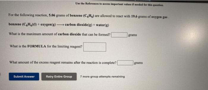  Use the References to access important values if needed for this