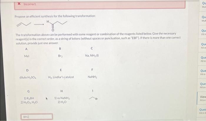 answer is not BFG! X Incorrect Qu Mu Propose an efficient synthesis
