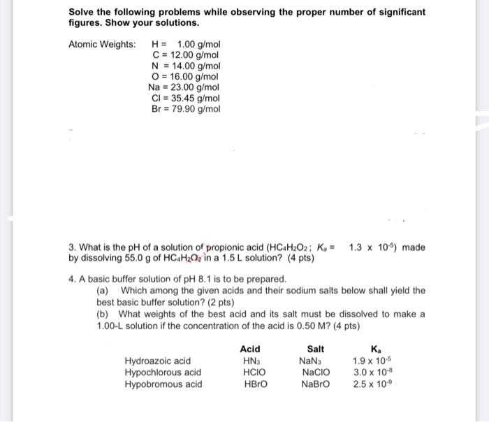 please answer everything thank you so much Solve the following problems while