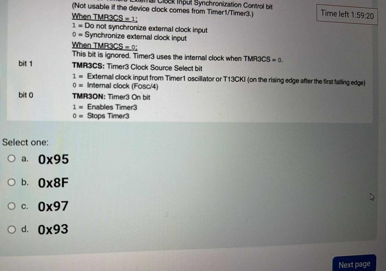  (Not usable if the device clock comput Synchronization Control bit When