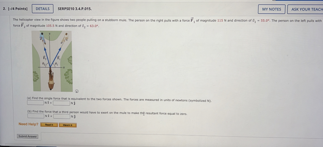  [-/4 Points] SERPSE103.4.P.015. The helicopter view in the figure shows two