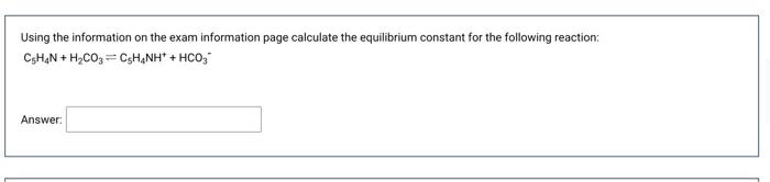  please answer Using the information on the exam information page calculate