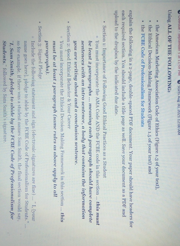 I just need help getting started with section 1&2 Using ALL OF