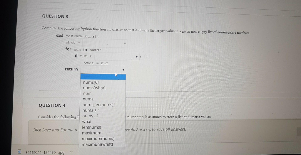  note options same for all blanks/question QUESTION 3 Complete the following