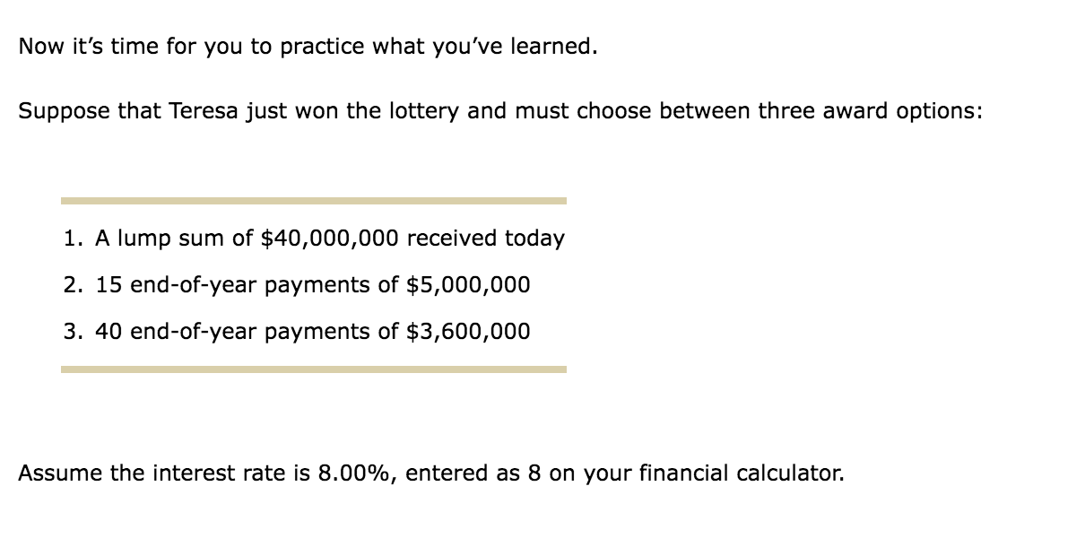  Now it's time for you to practice what you've learned. Suppose