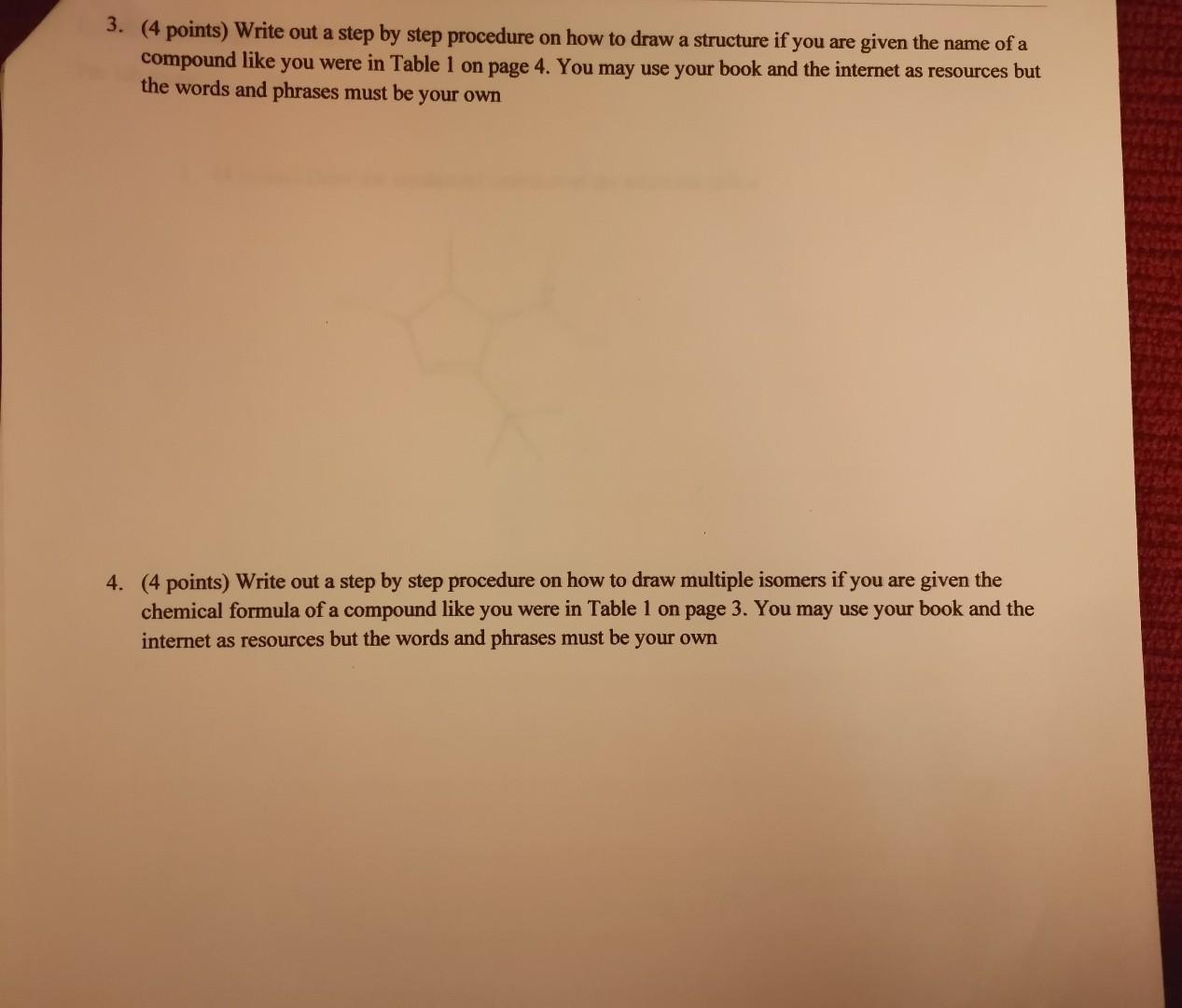 the line angle structures and condensed structures. Compare means to state similarity